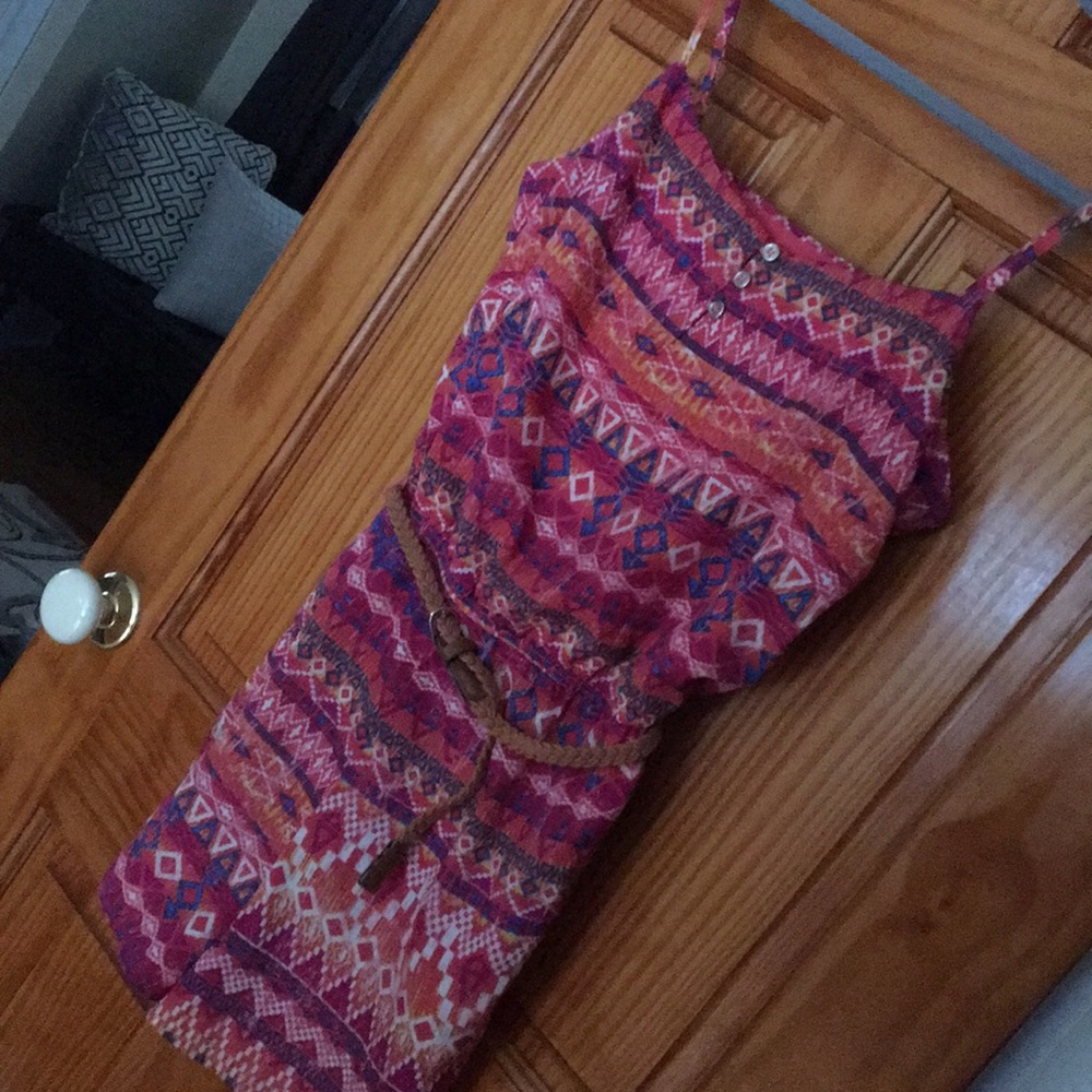 💥2 for $20💥 Aztec Print Romper w/ belt - Picture 2 of 5